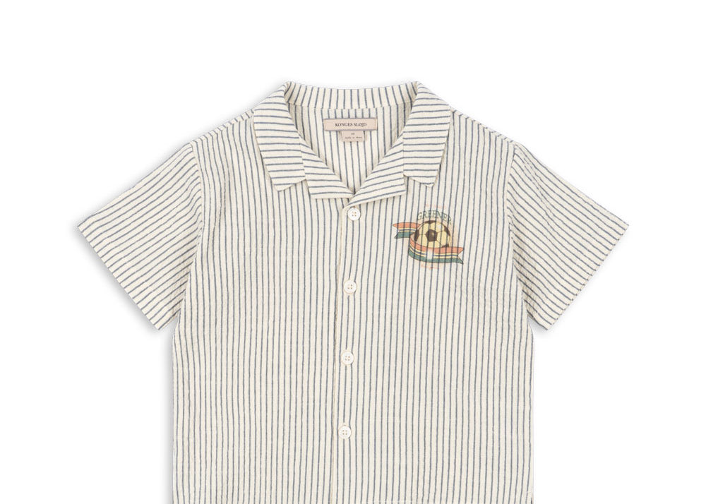 Konges Sløjd A/S Chemisiers à manches courtes - Tissé stripe bluie