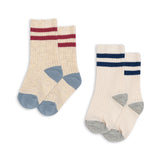 Konges Sløjd A/S Chaussettes off white/multi strip