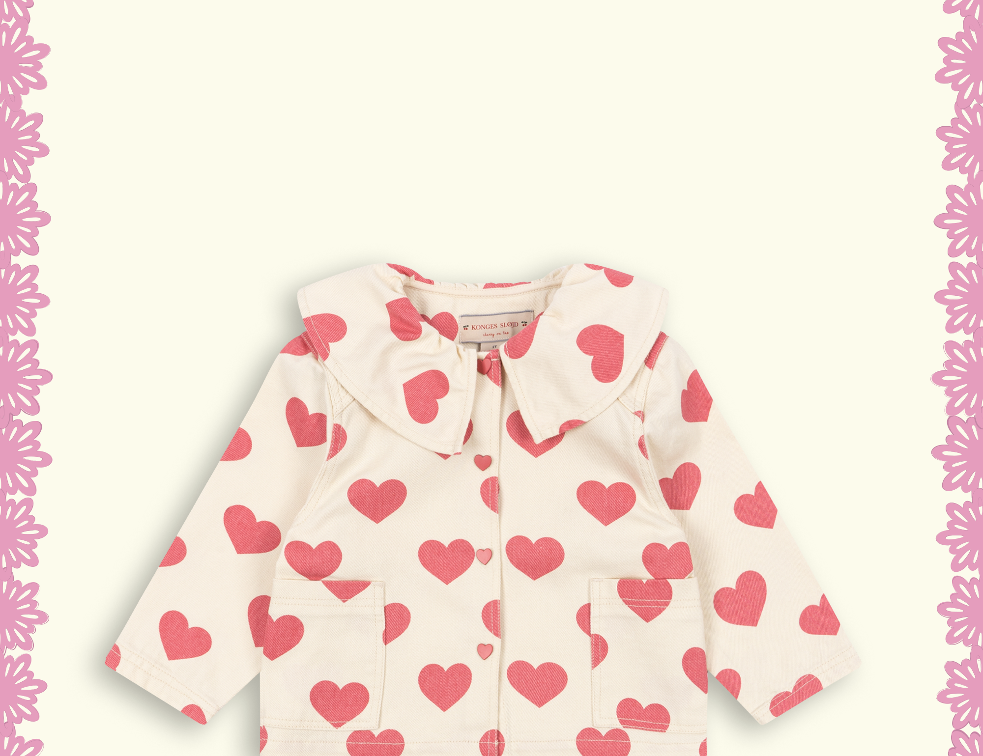Konges Sløjd A/S Chemisiers - Tissé bon coeur pink