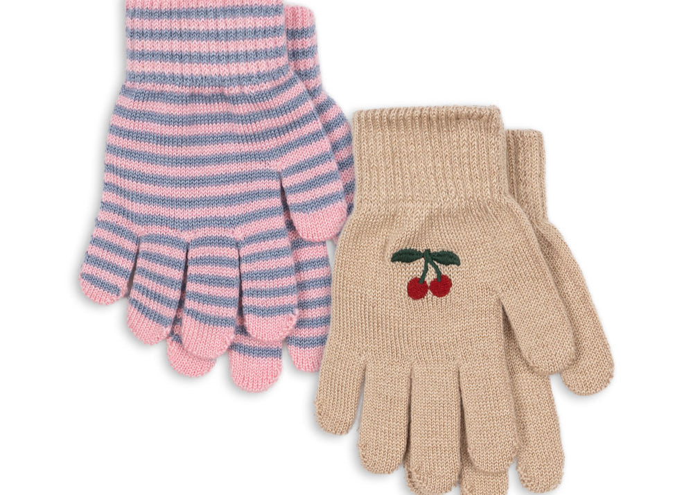 Konges Sløjd A/S Gants cherry/stripe