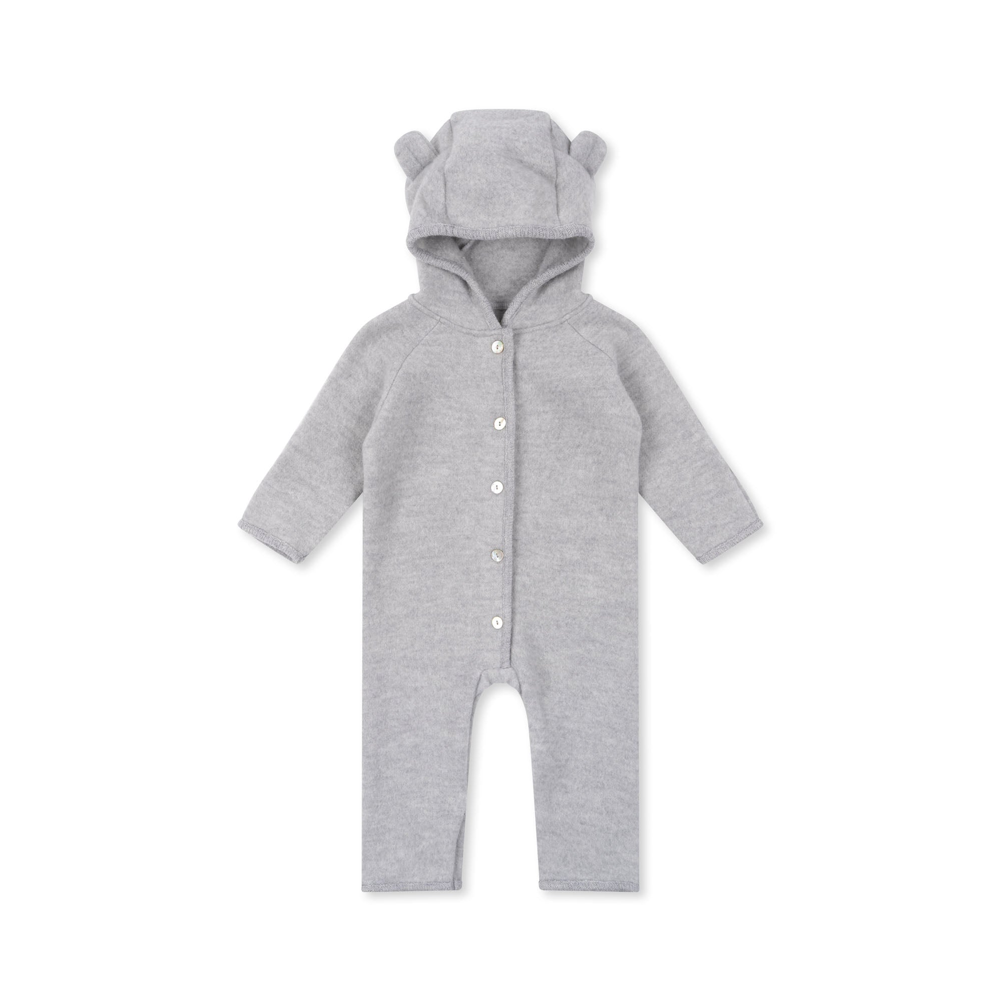 Konges Sløjd A/S Grenouillères avec capuche grey melange