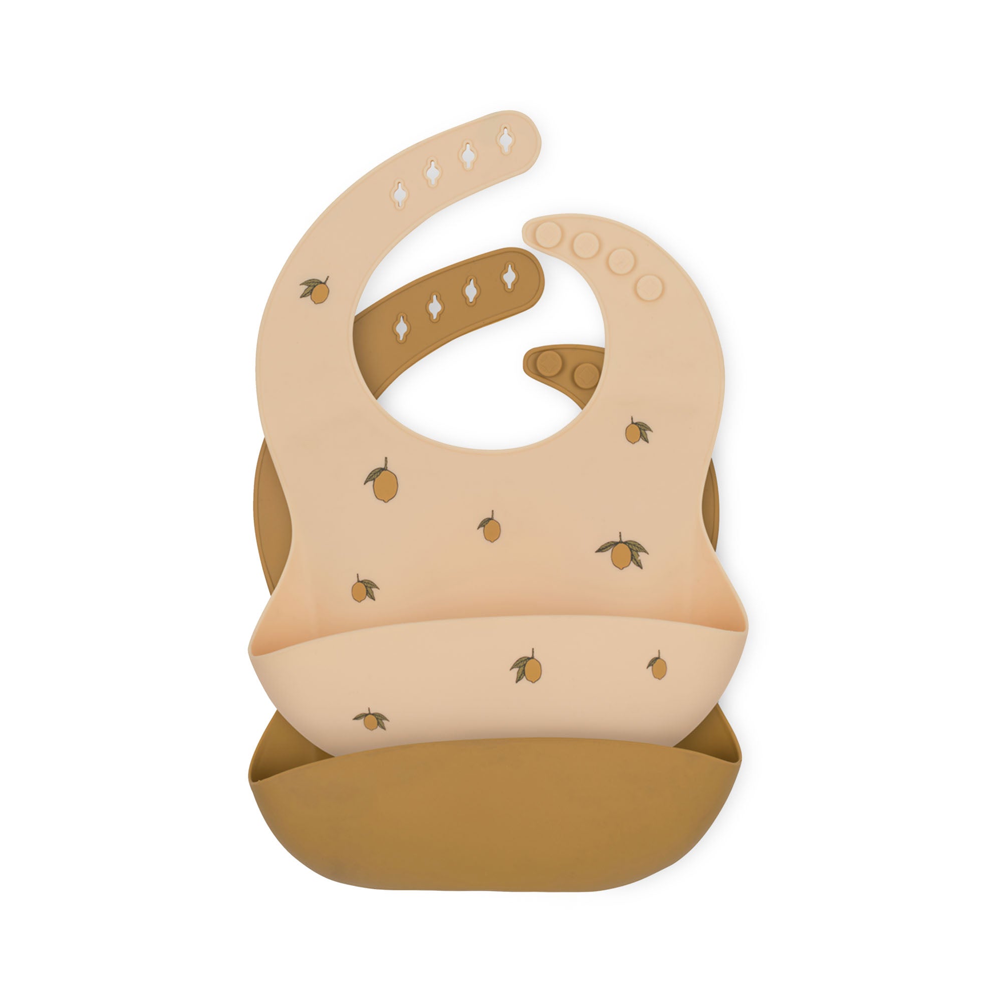 lot de 2 bavoirs - lemon/almond