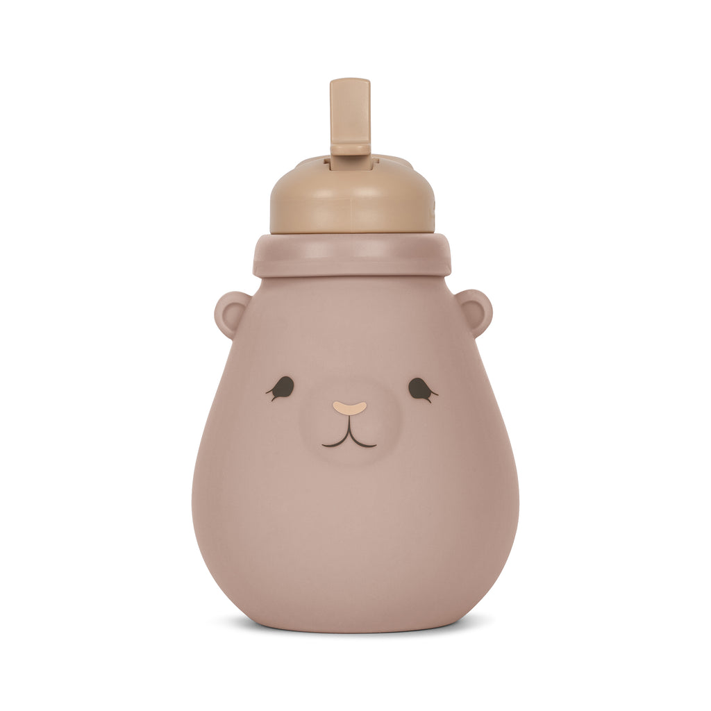 Konges Sløjd A/S SILICONE TEDDY DRINKING BOTTLE Bouteilles isothermes BLUSH
