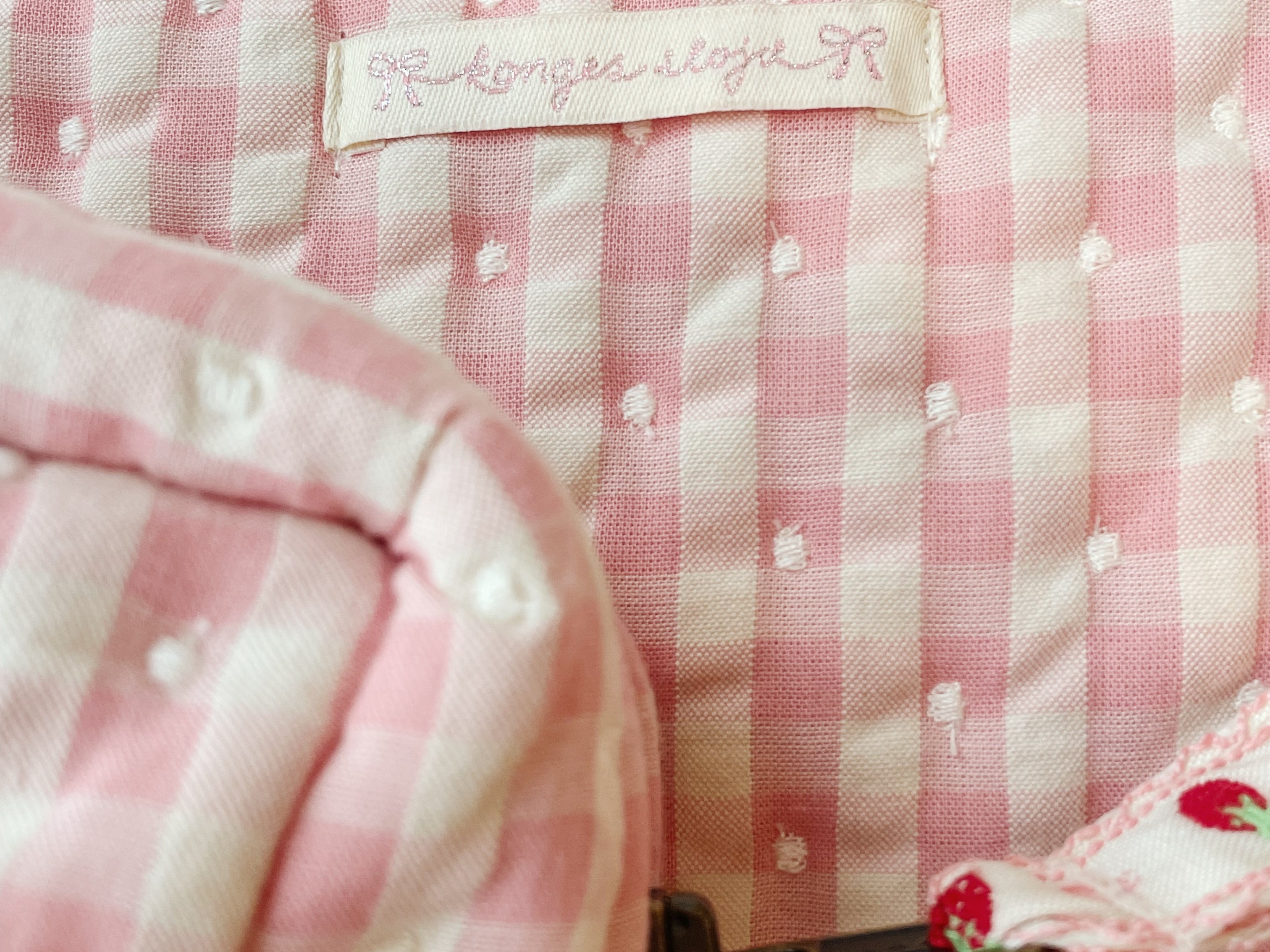 Konges Sløjd A/S trousses de toilette powder pink check