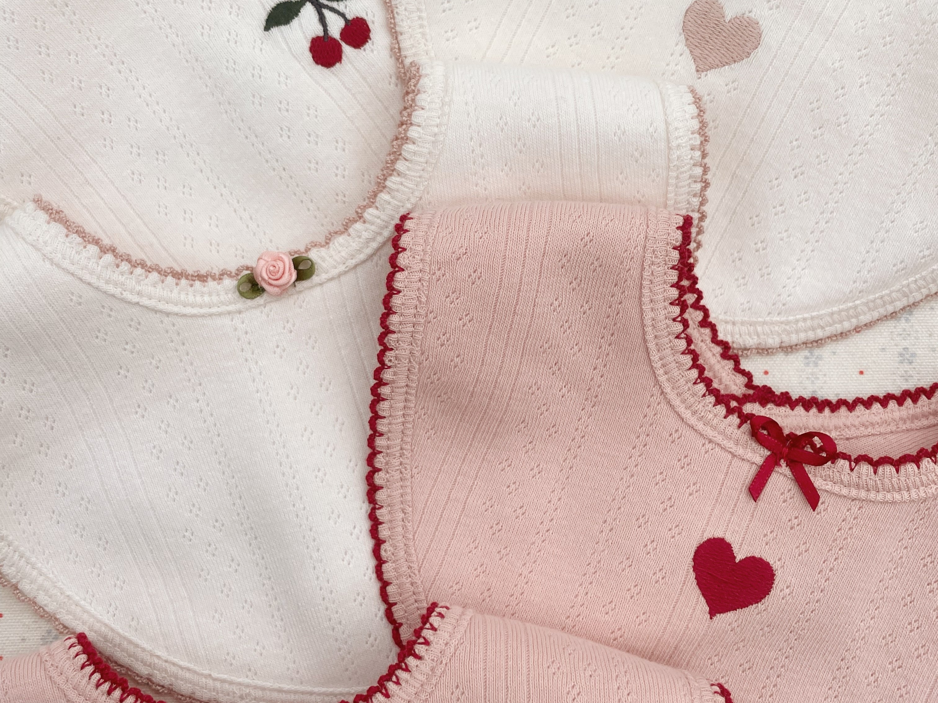 Konges Sløjd A/S Bandana bavoirs rose/white mix