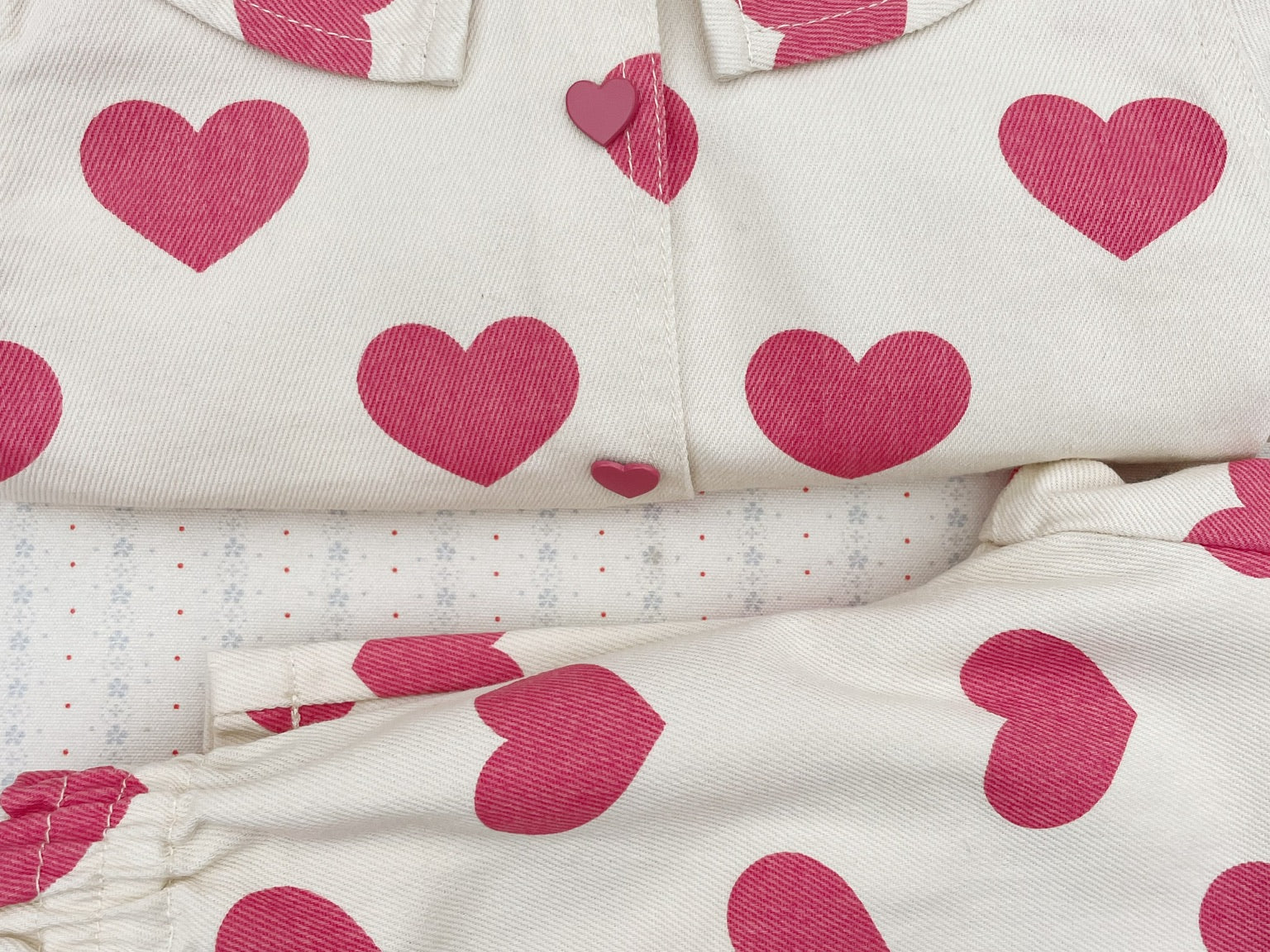 Konges Sløjd A/S Pantalon - Tissé bon coeur pink