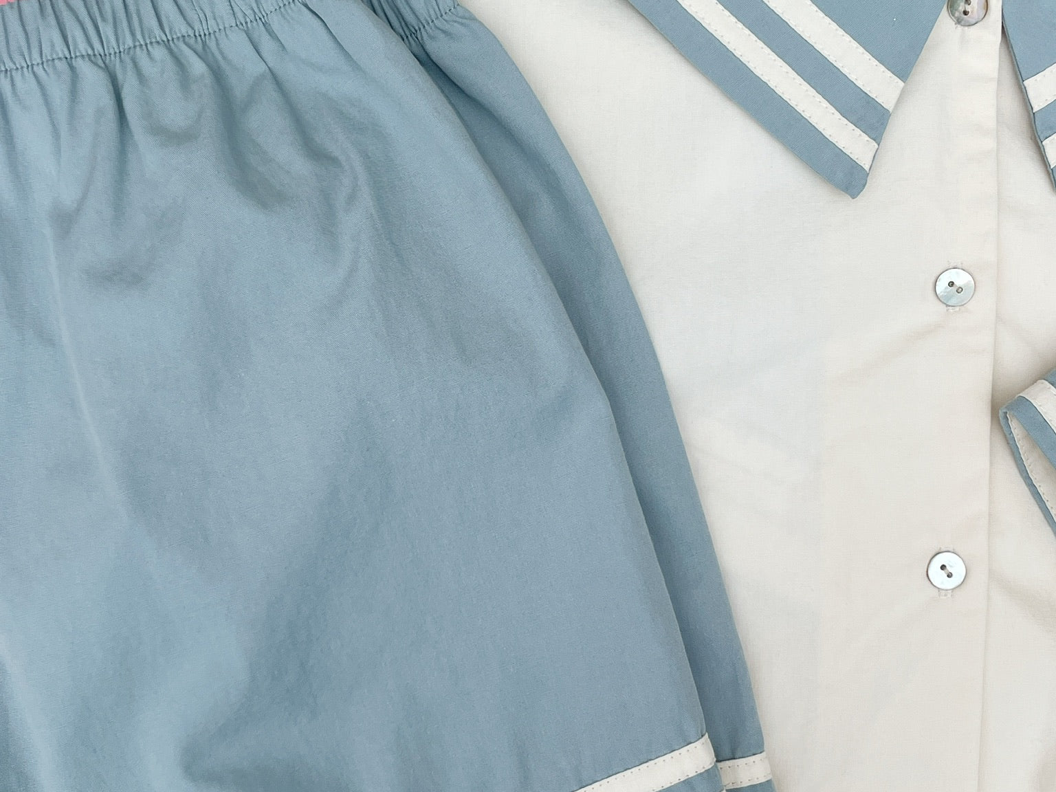 Konges Sløjd A/S Shorts et culottes bouffantes - Tissé ashley blue