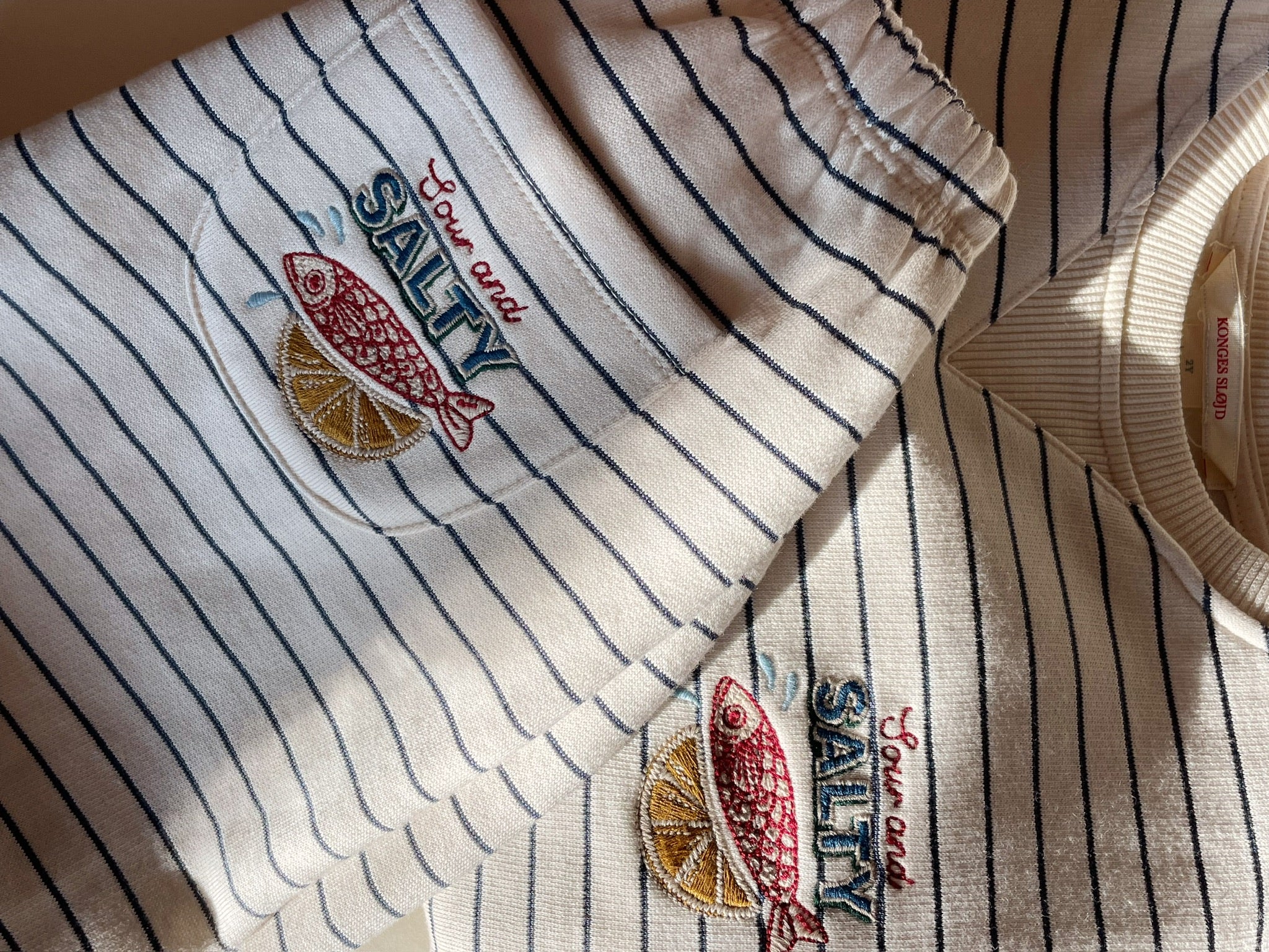 Konges Sløjd A/S Pantalon - Jersey captains blue/antique white