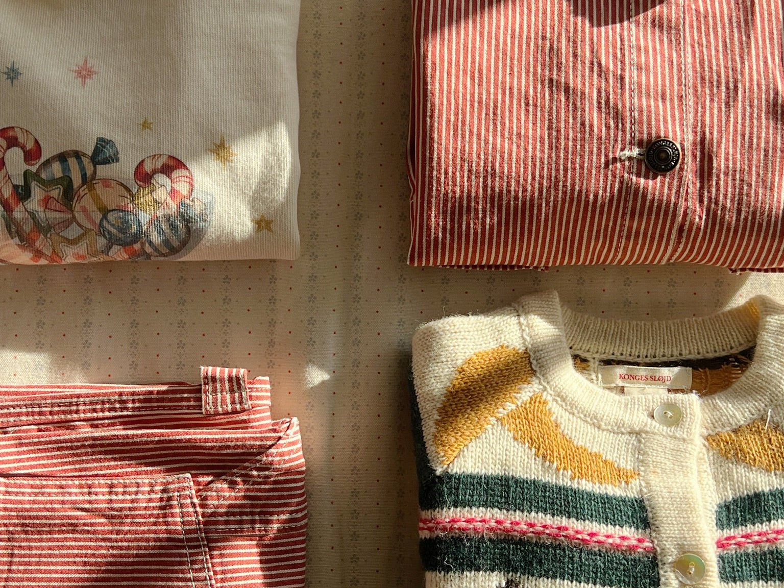 Konges Sløjd A/S Blousons - Tissé milk rouge stripe