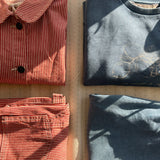 Konges Sløjd A/S Pantalon - Tissé milk rouge stripe