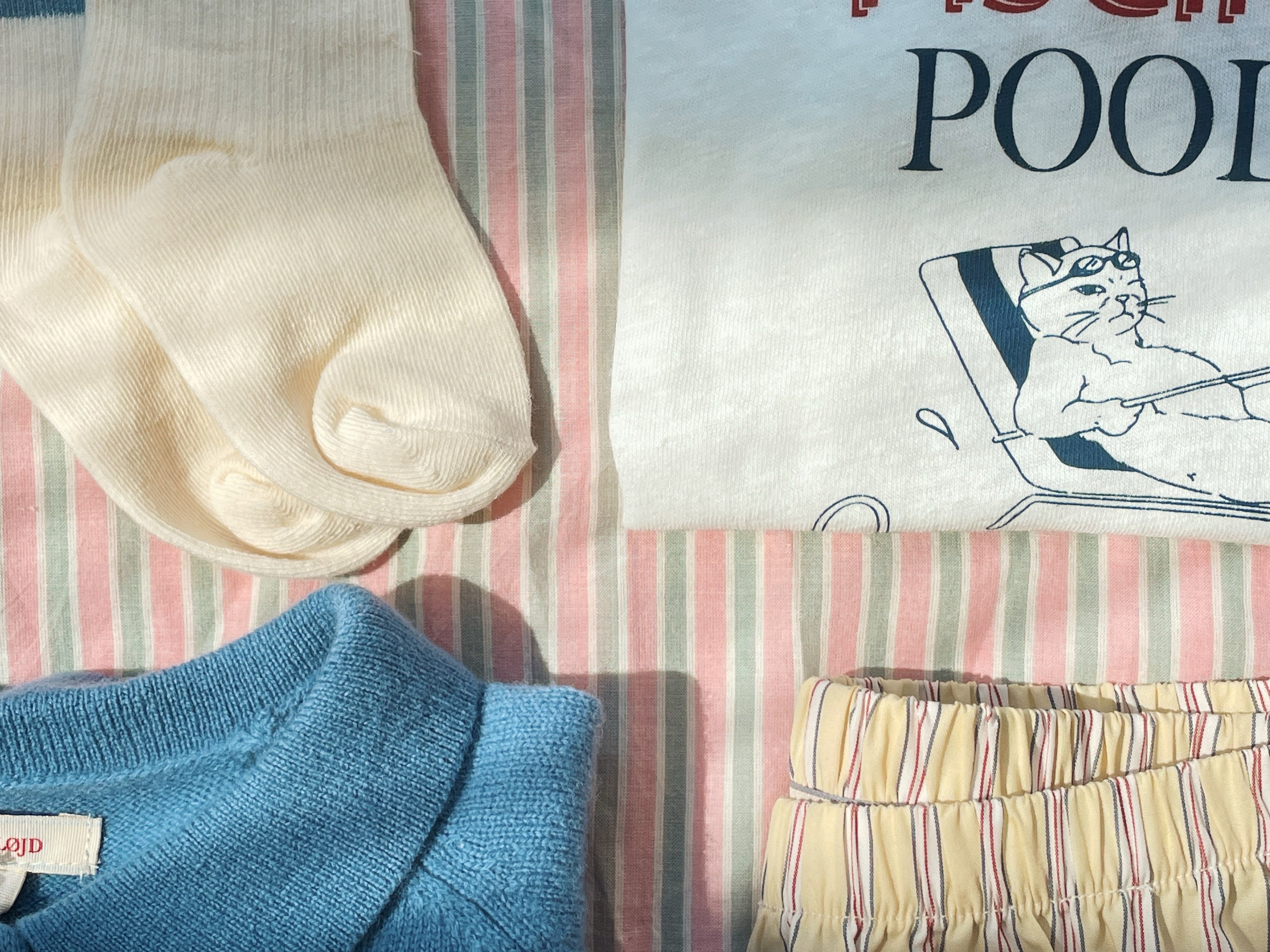 Konges Sløjd A/S WOVEN SHORTS & BLOOMERS basil/orchid/bleu stripe