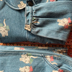 Konges Sløjd A/S Blousons - Tissé bow kitty denim