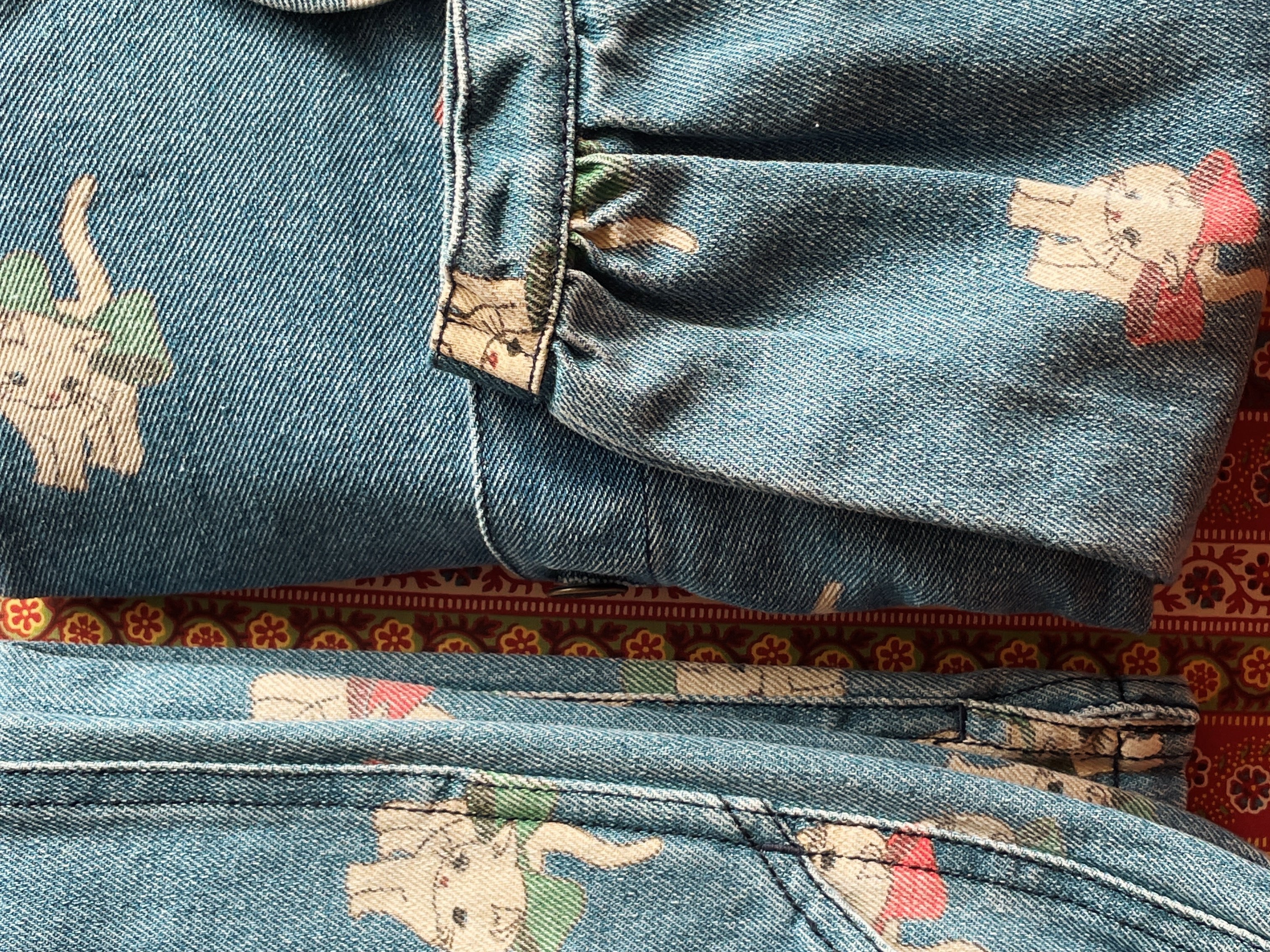 Konges Sløjd A/S Pantalon - Tissé bow kitty denim