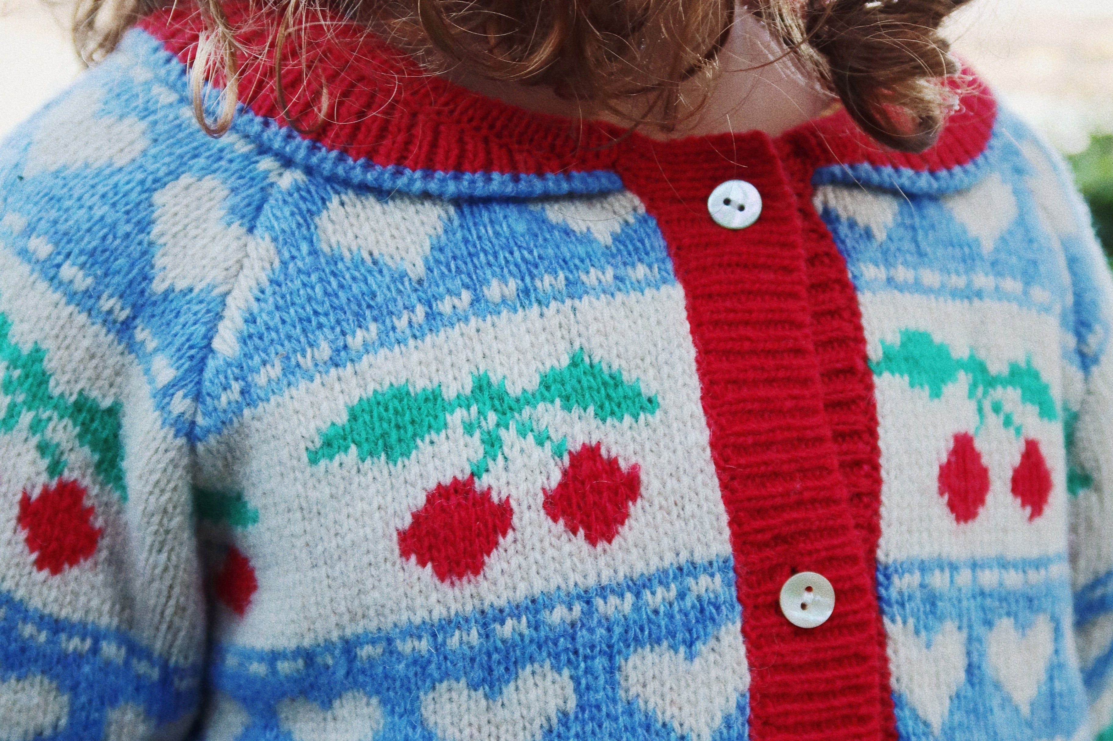 Konges Sløjd A/S KNITTED CARDIGANS cherry stripe