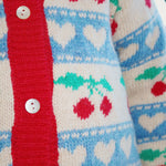 Konges Sløjd A/S KNITTED CARDIGANS cherry stripe