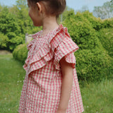 Konges Sløjd A/S Shorts et culottes bouffantes - Tissé flamingo plume check