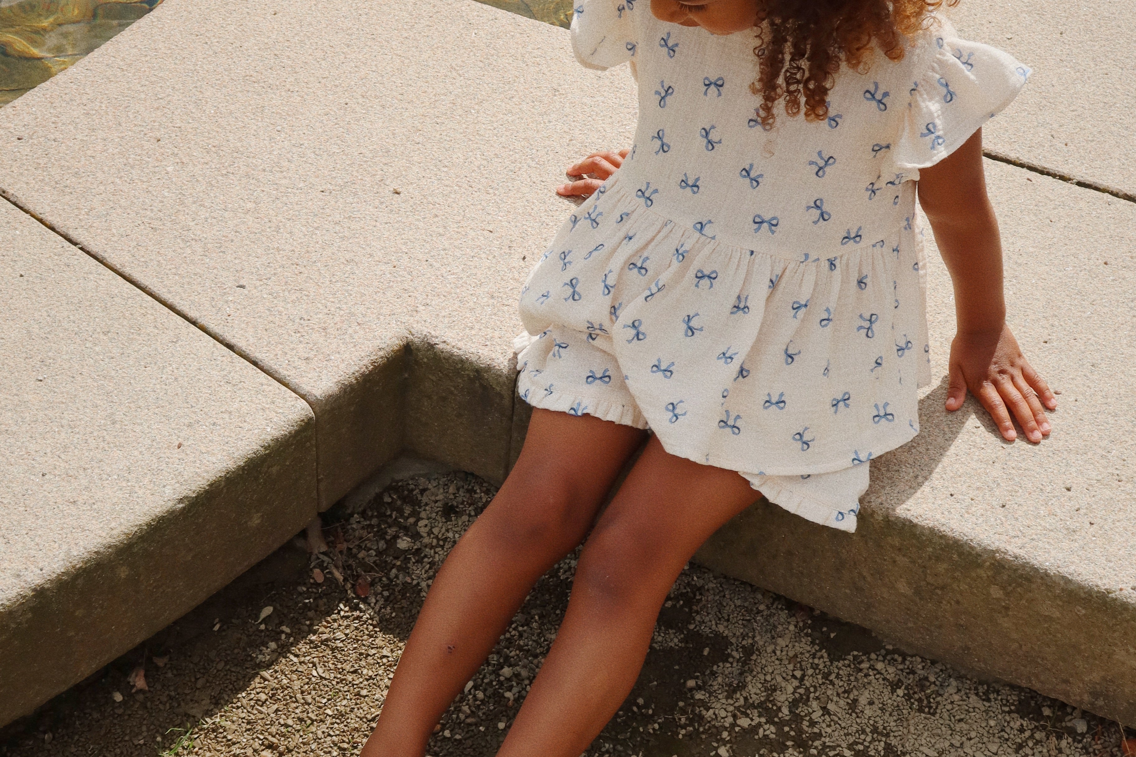 Konges Sløjd A/S Shorts et culottes bouffantes - Tissé bow bleu