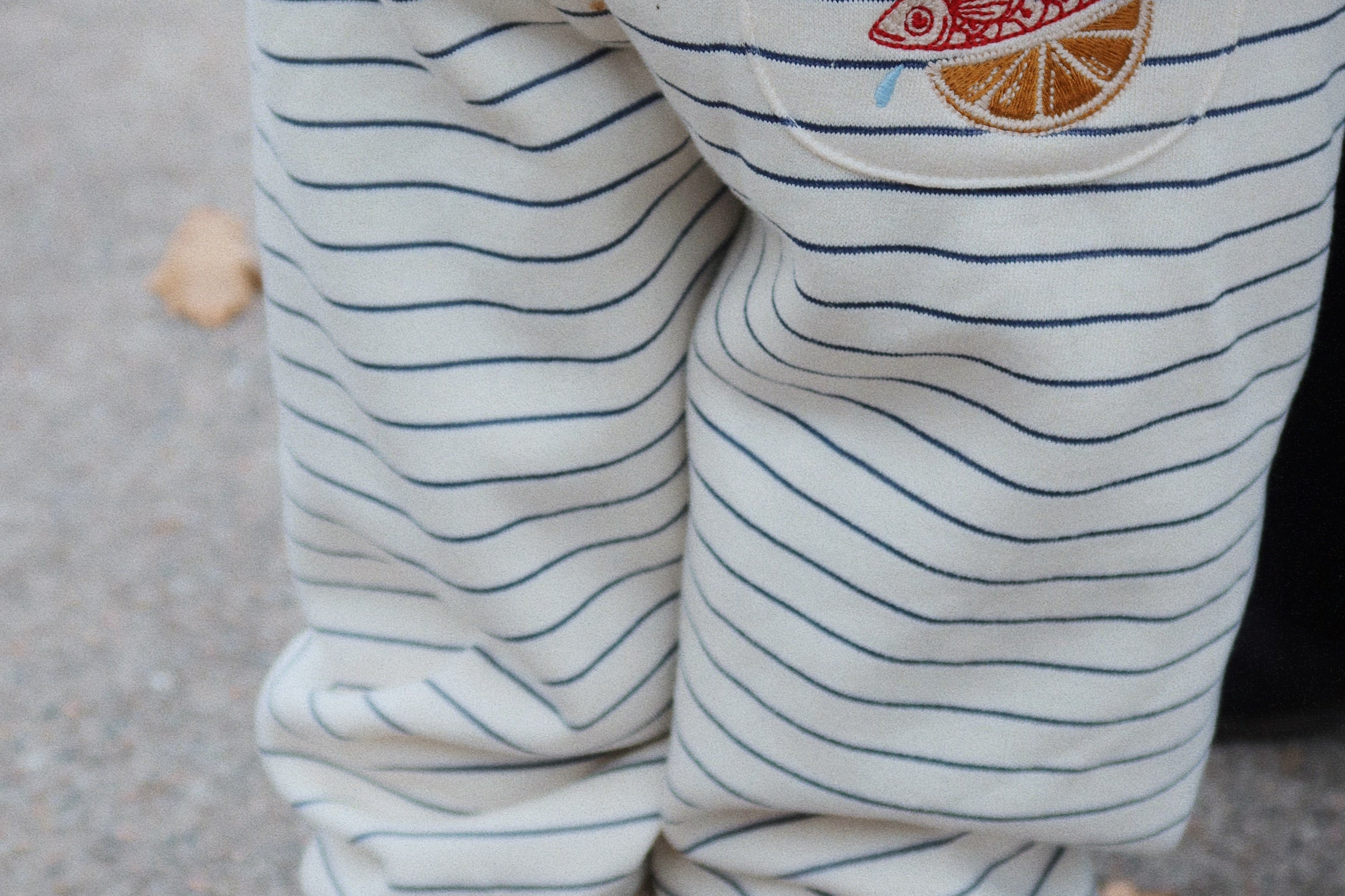 Konges Sløjd A/S Pantalon - Jersey captains blue/antique white