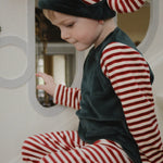 Konges Sløjd A/S Costumes greener pastures/red dahlia stripe