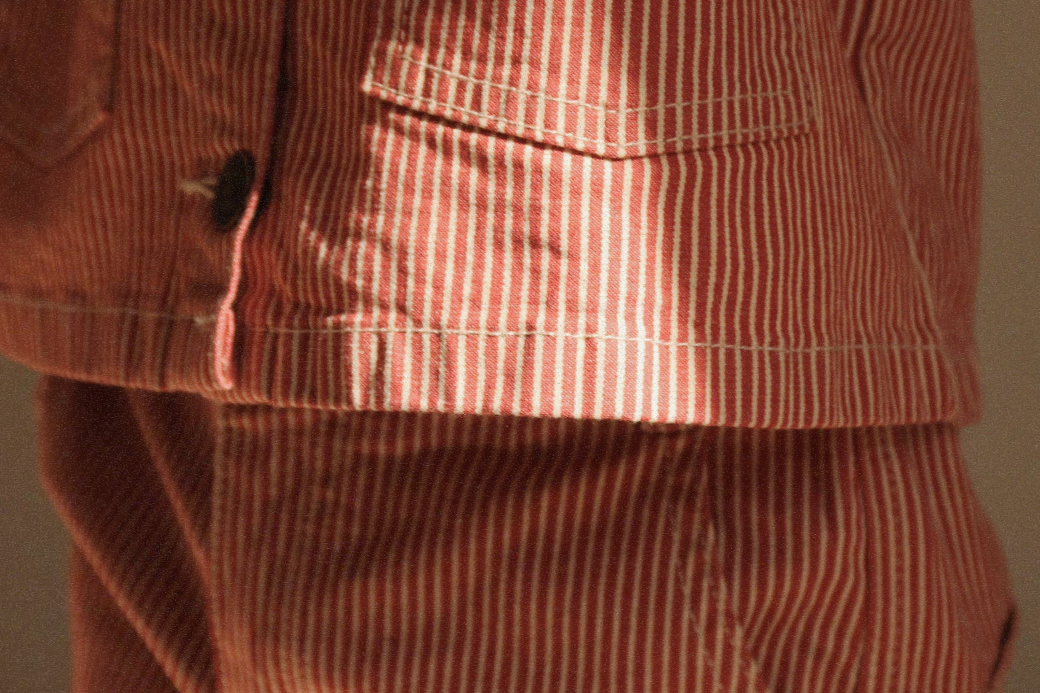 Konges Sløjd A/S Pantalon - Tissé milk rouge stripe