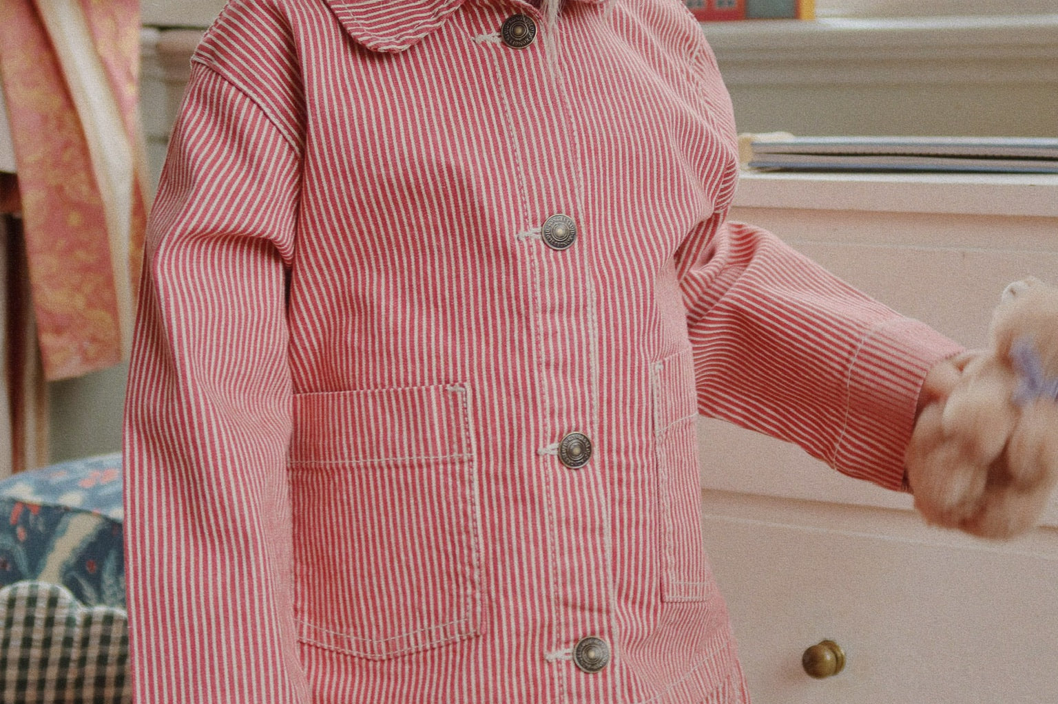 Konges Sløjd A/S Blousons - Tissé milk rouge stripe