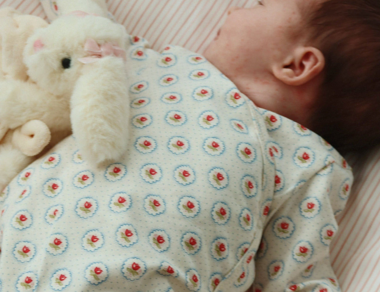 Konges Sløjd A/S BABY BEDDING stripie petite rose