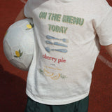 Konges Sløjd A/S JERSEY T-SHIRTS off white/on the menu