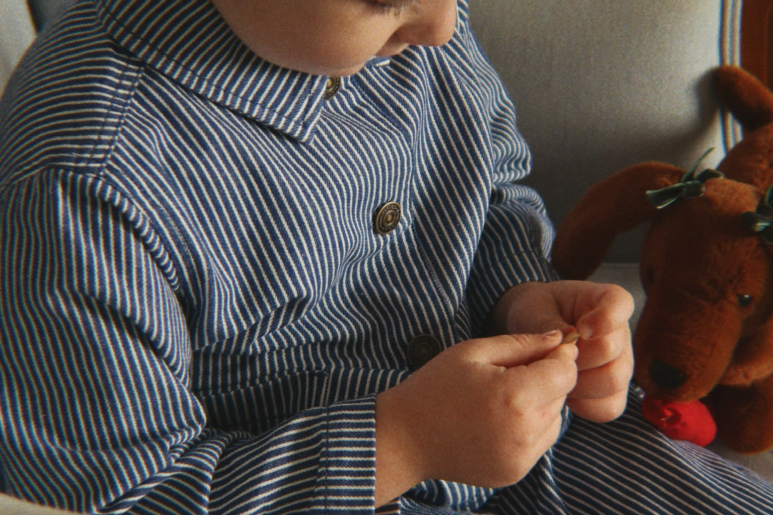 Konges Sløjd A/S WOVEN PANTS blue stripe