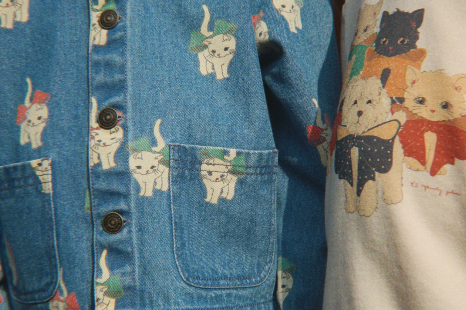 Konges Sløjd A/S Blousons - Tissé bow kitty denim