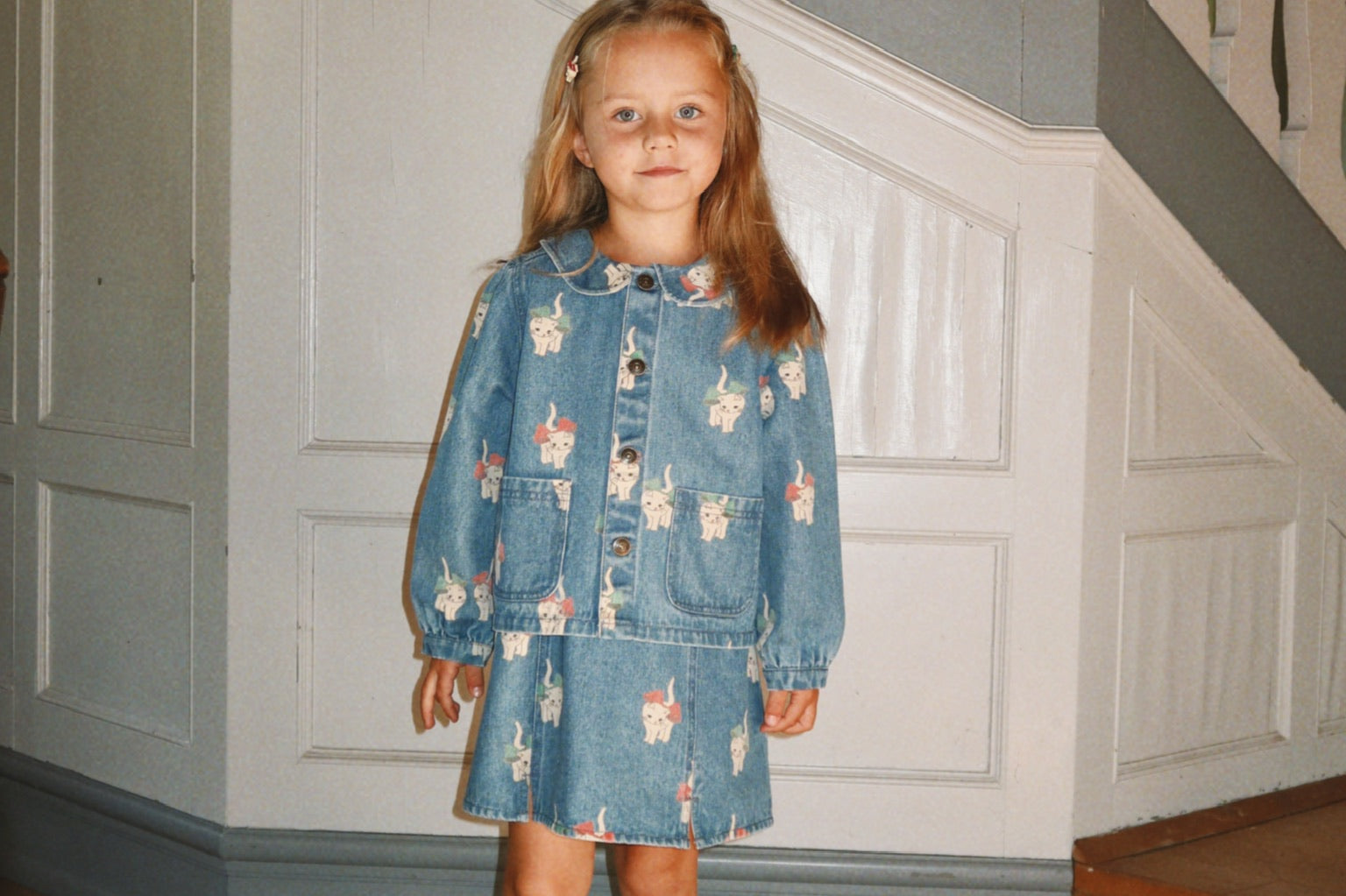 Konges Sløjd A/S Blousons - Tissé bow kitty denim