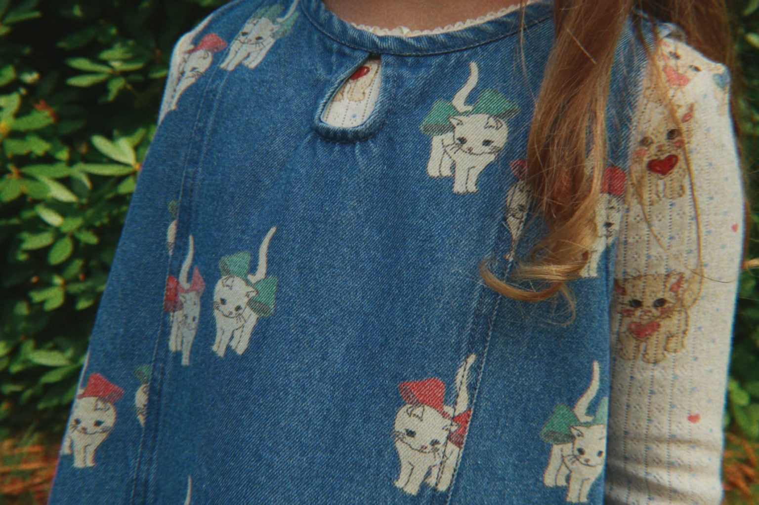 Konges Sløjd A/S WOVEN DRESSES bow kitty denim