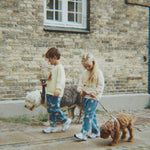 Konges Sløjd A/S Pantalon - Tissé bow kitty denim