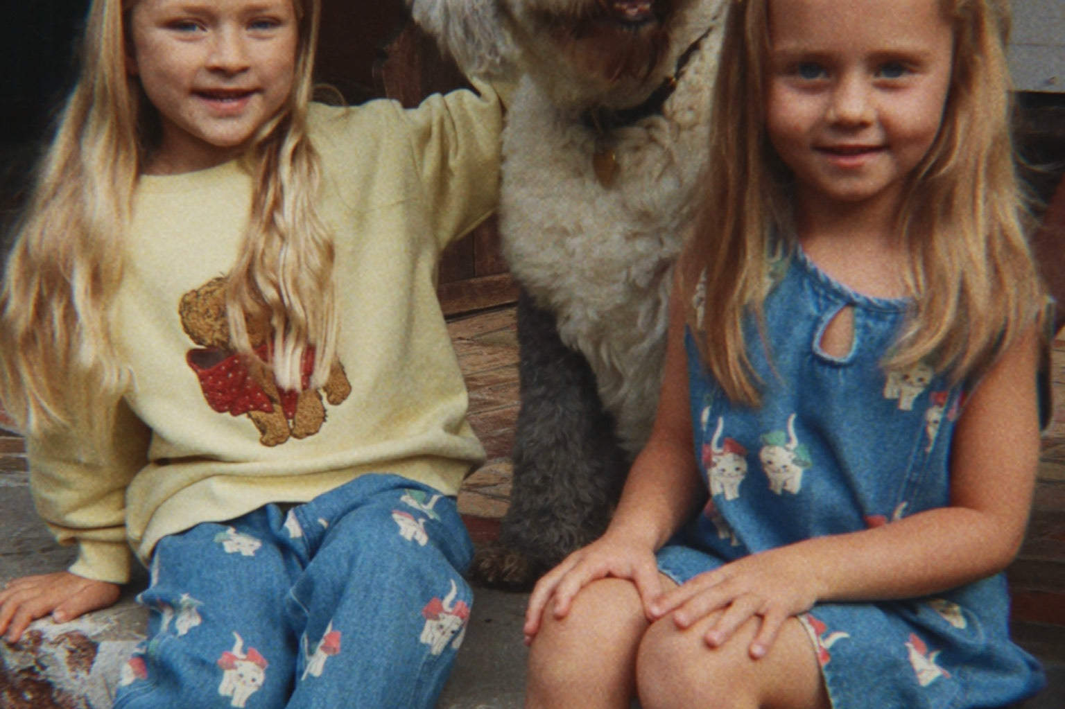 Konges Sløjd A/S Pantalon - Tissé bow kitty denim