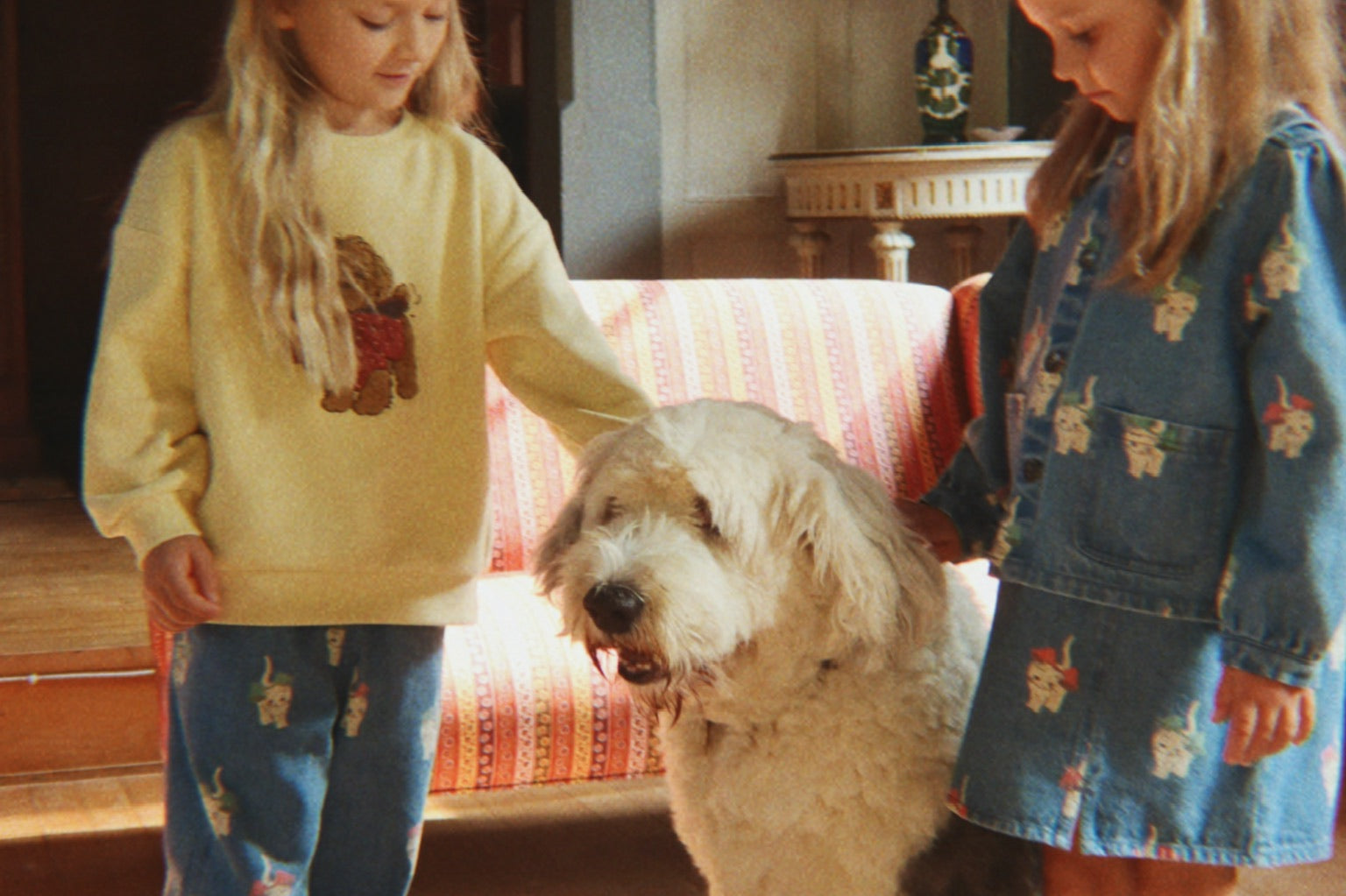 Konges Sløjd A/S Pantalon - Tissé bow kitty denim