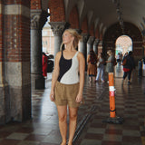 Konges Sløjd A/S WOVEN SHORTS & BLOOMERS pale olive green/ermine