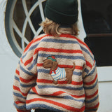 Konges Sløjd A/S TEDDY & FLEECE tangerine stripe
