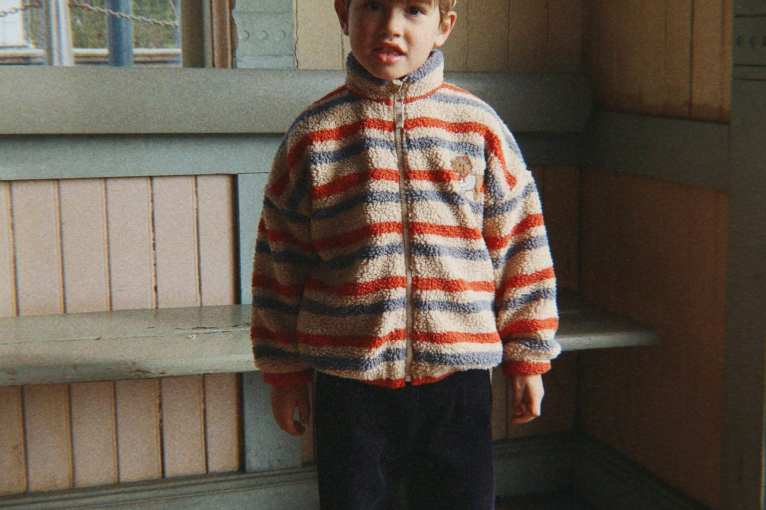 Konges Sløjd A/S TEDDY & FLEECE tangerine stripe