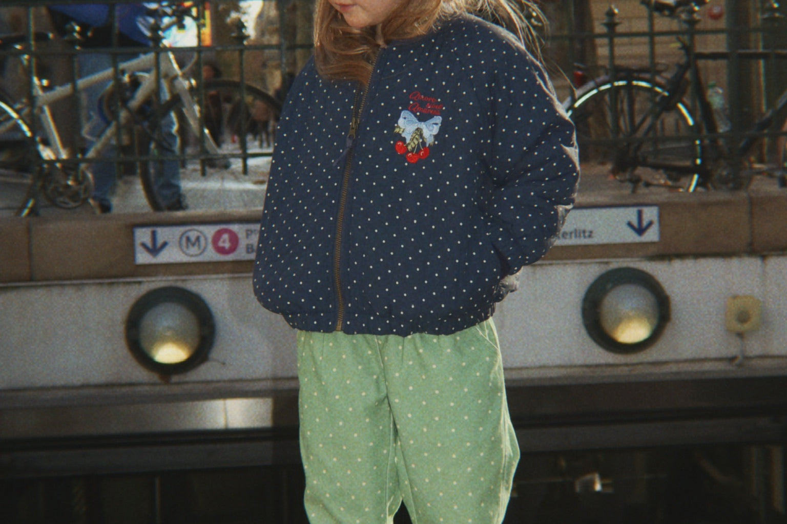 Konges Sløjd A/S WOVEN PANTS dot pistacchi