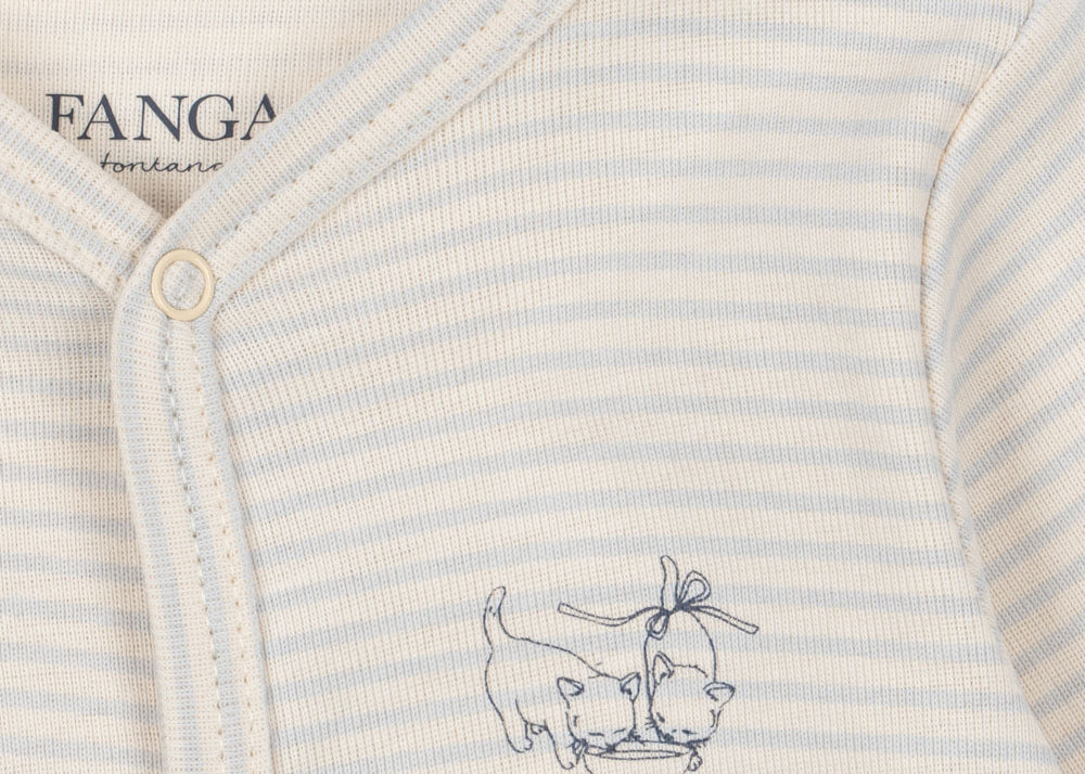 Konges Sløjd A/S Grenouillères tea stripe gray dawn