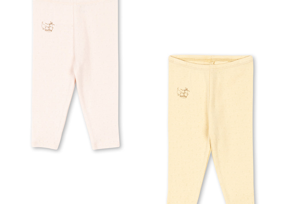 Konges Sløjd A/S JERSEY PANTS banana crepe/creole pink