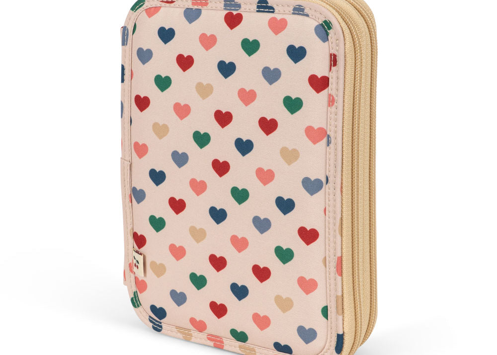 Konges Sløjd A/S PENCIL CASE coeur colorè frappe