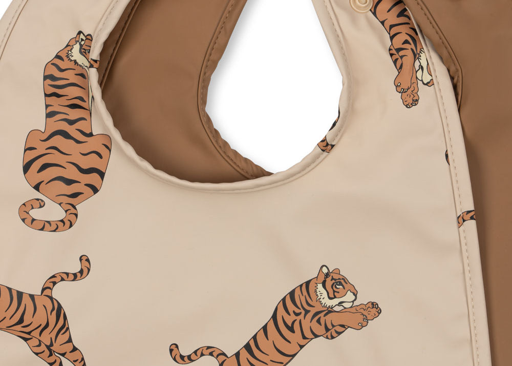 Konges Sløjd A/S bavoirs tiger/toasted coconut