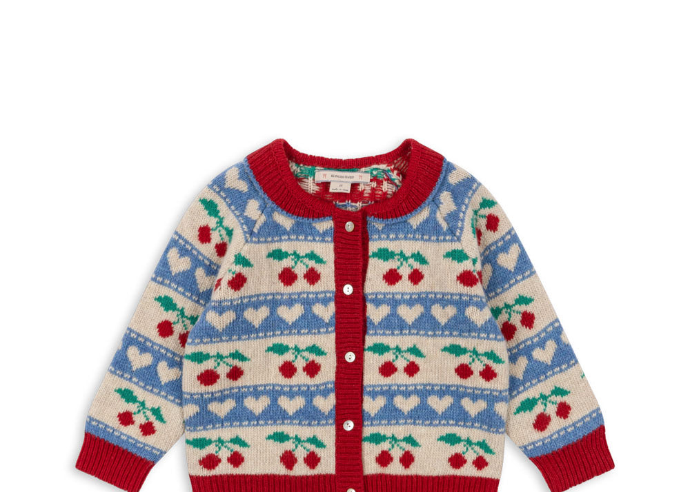 Konges Sløjd A/S KNITTED CARDIGANS cherry stripe