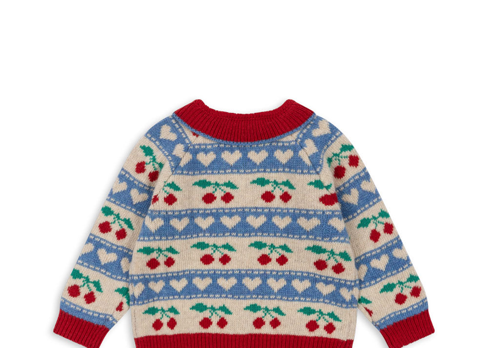 Konges Sløjd A/S KNITTED CARDIGANS cherry stripe
