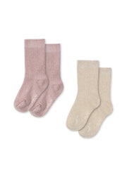 Konges Sløjd A/S Chaussettes rose/off white