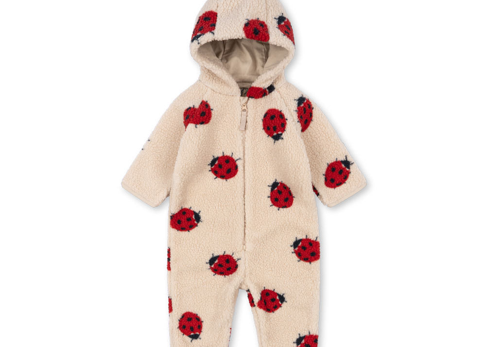 Konges Sløjd A/S Grenouillères avec capuche ladybug sand
