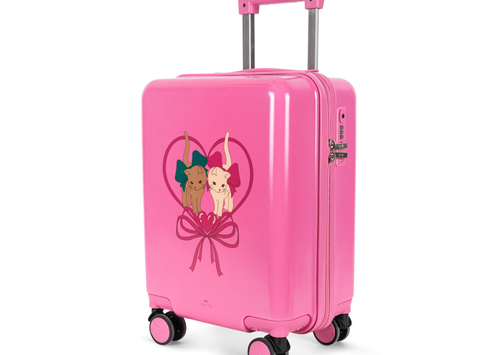 Konges Sløjd A/S Valise de voyage bow kitty pink