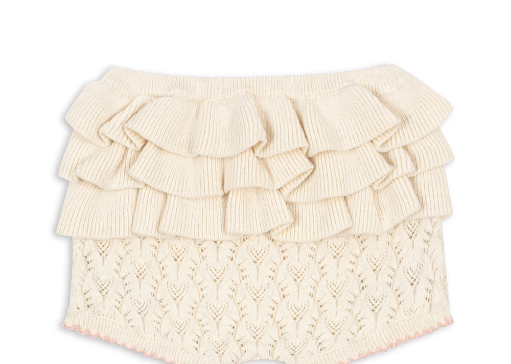 Konges Sløjd A/S Shorts et culottes bouffantes - Tricot cream off white