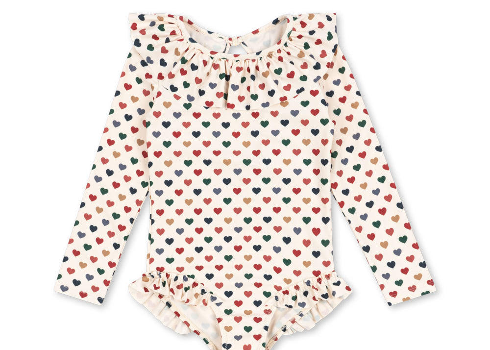 Konges Sløjd A/S Maillots de bain 1 pièce coeur coloré