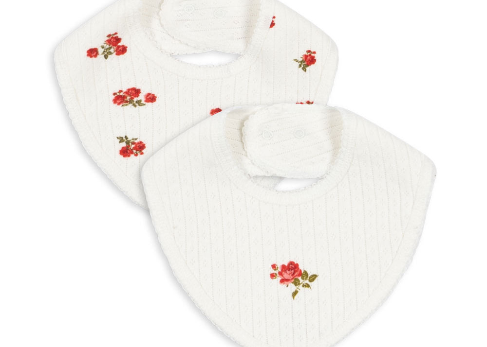 Konges Sløjd A/S Bandana bavoirs rose red/snow white
